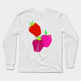 Three giant strawberries Long Sleeve T-Shirt